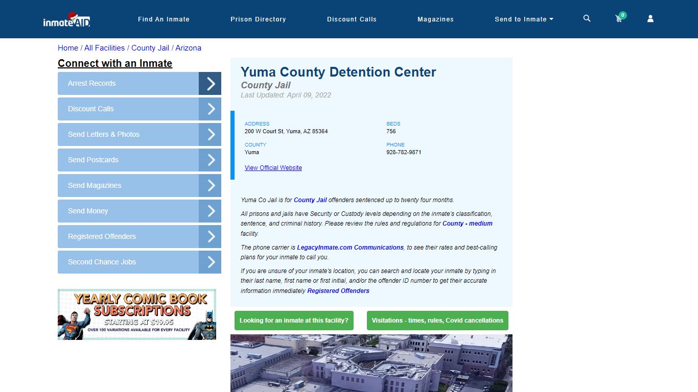 Yuma County Detention Center - Inmate Locator - Yuma, AZ